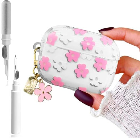 compatibile con AirPods 3 Custodia protettiva 3 in 1, antiurto, con kit di pulizia, La farfalla adorabile Cover Protettiva per AirPods 3ª Generazione (di Flower White)