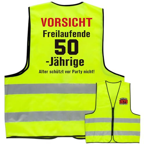 MEJOSER 50 Geburtstag Mann Frau Geschenk 1975 Lustige Geschenke zum 50 Geburtstag Weste für Männer Herren Frauen 50. Geburtstag Geburtstagsgeschenk Deko