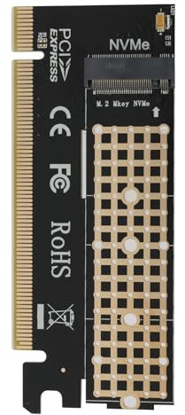TIANXUAN M.2 NVMe SSD to PCI-E 3.0 2.0 or 1.0 X4 X8 X16 Adapter Card M Key Interface Supports Full Speed PCIe NVMe SSDs Compatible with MacOS Windows Linux Supports 2230 2242 2260 2280 SSD Sizes