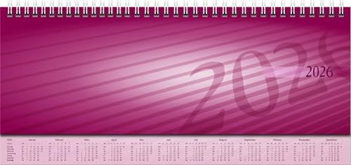 rido/idé Querterminbuch Mod. Sequenz 2026 | 297×105 mm, Karton, bordeaux