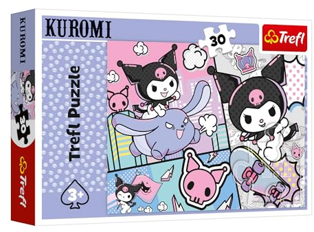 Trefl - Puzzle 30 Teile, Spiele mit Kuromi, Figuren aus dem Märchen, 3+