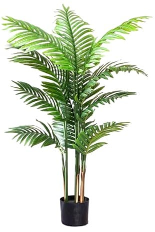 Labasuan Künstliche Areca-Palme, große künstliche Topfpflanze, Tropische Kunstpalme, für drinnen und draußen, Haus, Büro, Garten, Moderne Dekoration, Einzugsgeschenk(180cm)