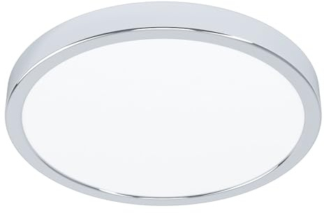 Eglo Connect.z Smart-Home LED Bathroom Ceiling Light Fueva 6-Z, Ø 27.8 cm | ZigBee, Matter, app & voice control Alexa, warm to cool white, RGB, dimmable lamp, chrome, IP44
