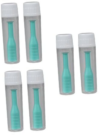 NUSITOU 6pcs Inséreur et Retireur de Lentilles en Silicone Vert avec Ventouse Antidérapante et Surface Hygiénique pour Activités Extérieures et Voyage