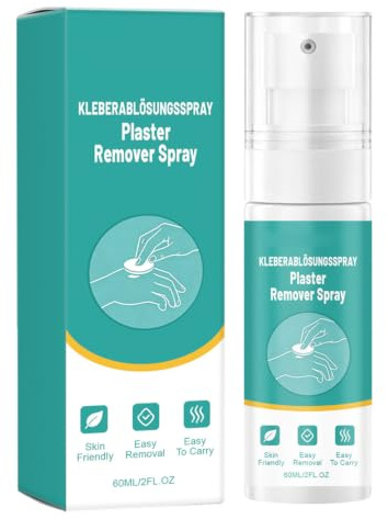 HAGNA Spray Rimozione Cerotti, Spray Rimuovi Adesivi, Medical Adhesive Remover, 60Ml Spray Per Rimuovere Cerotti Asciugamano, Si Dissolve Rapidamente Può Essere Facilmente Rimosso