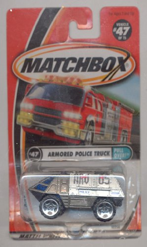 Matchbox 1999-47/75 Pull Over GRAY Armored Police Truck 1:64 Scale by Matchbox