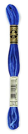 DMC 6-Strand Embroidery Cotton Floss, Variegated Delft Blue