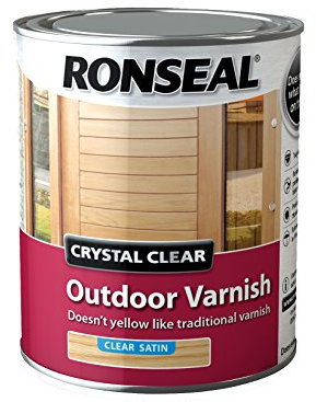 Ronseal CCODVS750 750 ml Crystal Outdoor Satin Finish Varnish - clear