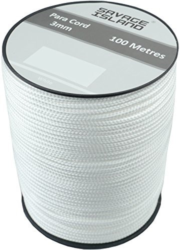 Savage Island 100m Reel Paracord 3mm, 30+Colors | Ideal for Crafting, DIY, Camping, Survival, Outdoor, Gadren | Tactical Cord Rope Roll