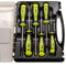 Felo 0715762689 / 200 series special Edition Ergonomic Screwdriver 6PC NEON Set with lockable travel case by Felo