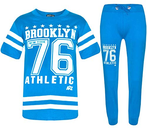A2Z 4 Kids Boys Top Kids Designer's Brooklyn New York 76 Athletic Camouflage Print T Shirt Tops Trouser Set Age 5 6 7 8 9 10 11 12 13 Years