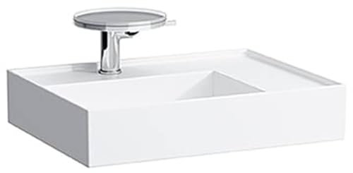 Laufen Kartell Waschtisch, 1 Hahnloch, ohne Überlauf, Ablage rechts, 600x460, Farbe: Weiß - H8103340001111