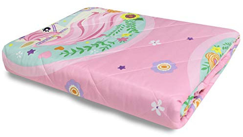 hermet Unicorno Copriletto Trapuntato Letto Singolo Una Piazza, Trapuntino Primaverile 170 x 260 cm