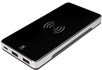 Xtorm 15W Wireless Powerbank Alpha 8000, Quick Charge 3.0 USB-Anschluss, 18W USB-C-PD (Power Delivery), Android & Apple kompatibel, Li-Polymer-Akku 8000 mAh, Schwarz/Silber
