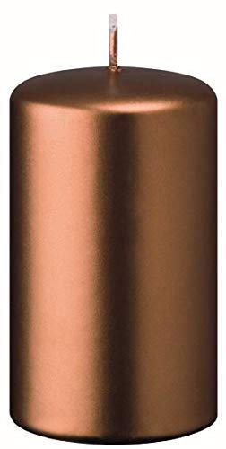 Adventskranzkerzen 4er Set, Kupfer, 10 x Ø 5 cm, Unparfümiert, Adventskerzen