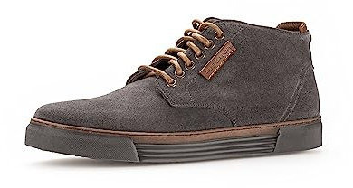 Pius Gabor Herren Sneaker high,Halbschuhe,zertifiziertes Leder,Wechselfußbett,Sportschuhe,Freizeitschuhe,Turnschuhe,dk.Grey,46.5 EU / 11.5 UK