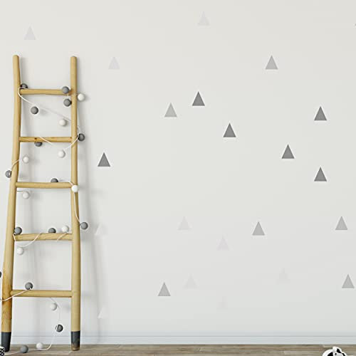 Dreieck Set Wandtattoo 60 Stück für Babyzimmer V286 Aufkleber Sticker Dreiecken Wandaufkleber Kinderzimmer Triangle in verschiedenen Farben (Grau)