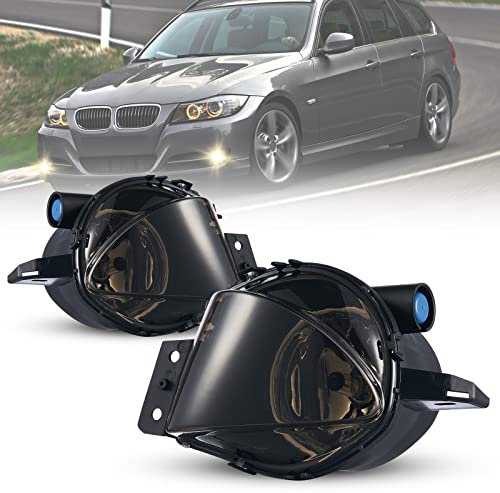 Nebelscheinwerfer satz für BMW 3 Series SDN WGN (E90/E91) 02/2004-08/2008 for standard bumper, fahrzeug original ersetzen ersatzteil lampe,1 paar (12V-H11-55W) glas linse (Grau Linse)