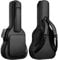 CAHAYA Borsa Chitarra Imbottita 18mm Custodia per Chitarra Acustica e Classica con 5 Tasche Portaoggetti Colore Nero Modello CY0244