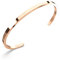 THIORA Herz Armreif Damen & Herren | Premium Edelstahl Armband | Herzchen Partner Armband| Flexible Größe | Geschenk (Herz - Rosegold)