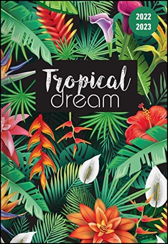 Collegetimer Tropical Dream 2022/2023 - Schülerkalender A5 (15x21 cm) - mit robustem Hardcover - Daily (1 Tag auf 1 Seite) - 224 Seiten - Terminplaner (Collegetimer A5 Daily)