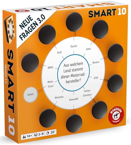 Piatnik 7242 7242-Smart 10-Zusatzfragen 3.0: 200 Fragen mit 2000 neuen Antwortmöglichkeiten