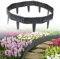 Jiubiaz Rasenkante Kunststoff 10M Anthrazit Beetumrandung Mähkante 40 Stücke Randsteine Kunststoff Beeteinfassung Gartenzaun 1 Element (L x H): 25cm x 23cm
