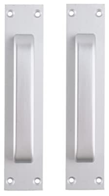 WANLIAN Aluminiumlegierung Push und Pull Türgriff Oberfläche Glas Kunststoff Stahl Balkon Küche Tür Fenster Griff (silver)
