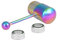 Ongles De Langue Vibrants Barreaux De Langue Barres Pierre en Acier Inoxydable 1pc (coloré)