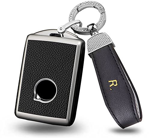 ontto Autoschlüssel Hülle Schlüsselhülle Cover Passt für Volvo XC40 XC60 XC90 S60 V60 V90 T5 T6 T8 S60L für Polestar 1 2 Fernbedienung Schlüsselanhänger Silikon Schutzhülle Schlüsseletui-Silber
