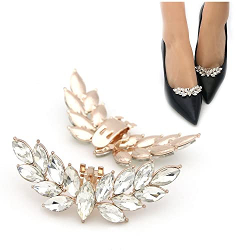Hezhou 1 Paar Strass Schuh Schnalle Abnehmbare Bling Kristall Schuhclip Schuhclips Schnallen Strass Kristall Schuhdekoration Hochzeit Abschlussball Party Abend Schuhzubehör Brautparty Liefert