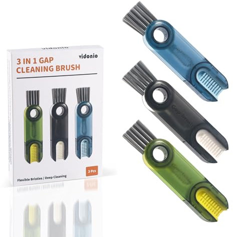3 in 1 Cup Lid Gap Cleaning Brush Set, Multifunctional Insulation Bottle Cleaning Tools, Mutipurpose Tiny Silicone Cup Holder Cleaner, Home Kitchen Cleaning Tools
