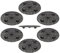 Stormshopping 6 Pcs Plant Level Pot Elevator, Heavy Duty 30 cm / 12 Inch Plant Stand, Black Round Plant Flower Pot Holder Plastic Plant Risers for Indoor Outdoor Garden Deck Floor Protector