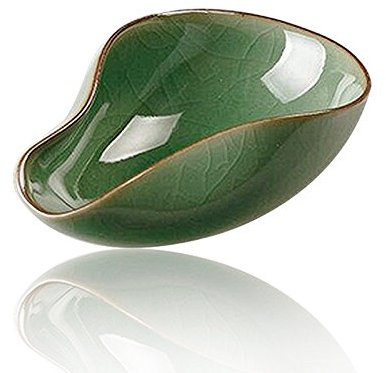 LWXLJMJZC-Qin Porcelaine Cha He thé Navire-Café Grain Plateau de Pesée-Ge Yao Prune Thé Vert Accessoire Avec Fissure-Cuillère à Thé Chinoise