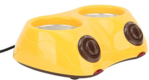 Zerodis Scioglitore Elettrico per Fonduta di Cioccolato con Doppia Pentola e Ampie Applicazioni (Giallo)