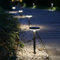 DAWALIGHT Lampade Solari da Giardino 4 Pezzi, LED Faretti Solari da Esterno Luce Calda 3000K IP65 Impermeabile Lampioni Solare Luci con Picchetto per Cortile Patio Alberi Vialetto, Nero