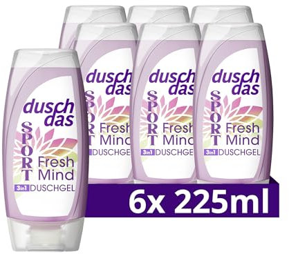 Duschdas 3-in-1 Duschgel & Shampoo Sport Fresh Mind Limited Edition Duschbad mit einem Duft nach Kirschblüten und weißem Tee 6x 225 ml