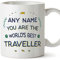 Mugffins Tazza Personalizzata in ceramica per VIAGGIATRICE 11 oz / 350 ml - In inglese - World's Best - Idea regalo per compleanno, anniversario, natale, laurea
