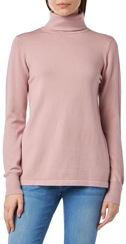 SIDONA Dolcevita Lavorato a Maglia, Rosa Antico, XS/S Donna