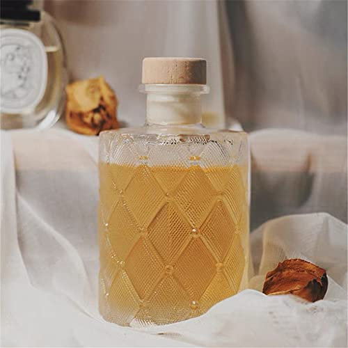 Bouteille de vin Verres à Shot pour Whisky, Vodka, spiritueux, Gravure, Bouteille en Verre avec liège, jus de Maison, Lait, thé, Verres (D 200 ML)