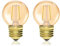 Luxvista 1.5W led e27 warmweiss glühbirne, bernsteinfarben led e27 warmweiss 2200K, 1,5W retro glühbirne e27, kleine glühbirnen 20W äquivalent, 2 stück
