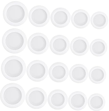 Toyvian 20st Untere Abdeckung des Sparschweins Stopfen Verschließbares Sparschwein Verschluss Salzstreuer Gummi- Rundstecker Verschluss Gummi Sparkasse Steckerkappe Gipspuppe Plastik Weiß