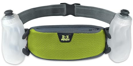 Amphipod RunLite Xtech 10K Hydration Belt, Ultra Runners Waist & Hydration Belt for Endurance Running, Racing, Men & Women - Amp Green - 21 oz