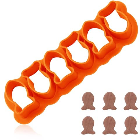 Emporte-Pièce en Forme de Poisson, Mini Emporte-Pièce Mignon 6 Poissons en Plastique Petit Animal Formes d'Emporte-Pièces pour Chocolat Fondant Biscuit Emporte-Pièce Glace Sucre (Orange)