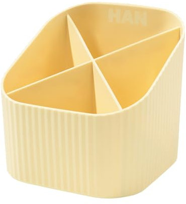 HAN Schreibtischköcher Re-X-LOOP - say yes to 100% recycled, modernes, junges Design für alle Schreibtischutensilien, pastellgelb, 17238-815
