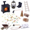 HOVCEH 12 Stück Miniatur Zubehör Set, Puppenhaus Zubehör Weihnachten, Wichtel Zubehör Weihnachten, Miniatur Wichtel Zubehör Garten, Puppenhaus Garten Zubehör für Puppenhaus Garten Deko