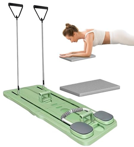 Pilates Board | Pilates Reformer Set | Pilates Reformer Board für Trainingsgeräte zu Hause | Plank Trainer Ab Roller | Reformer Pilatesgerät mit Timer | 5 in 1 Pilates Gleitbrett für Bauchmuskulatur