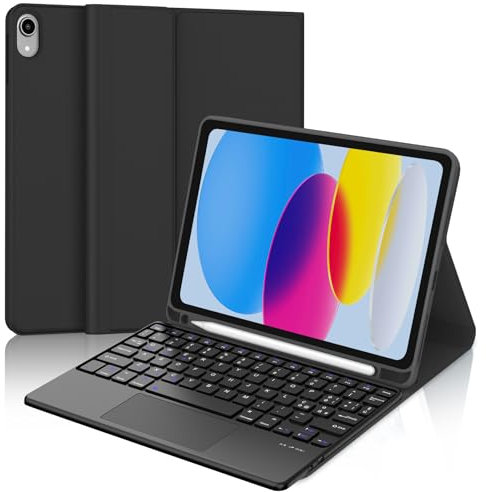 Occtingkind iPad-Tastatur-Hülle für iPad 10 Generation 2022, 10,9 Zoll, Touchpad, Bluetooth, italienisches QWERTY-Layout