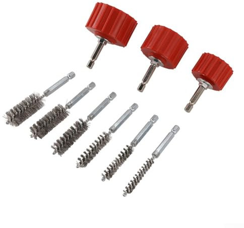Copper Pipe Cleaner-Pipe Cleaners Plumbing For Drill - 3/4-In Tube Cleaning Brushes - Electric Drill Bit Pipe Cleaner Kit(3PCS)