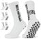 BESTE FOOTBALL SOCKS 3 Paar rutschfeste Fußballsocken für Herren Damen und Kinder, EU 35-39 39-46 Grip Fußball, für Yoga, Tennis (DE/NL/SE/PL, Numerisch, 35, 39, Regular, Regular, 35-39, Weiß)